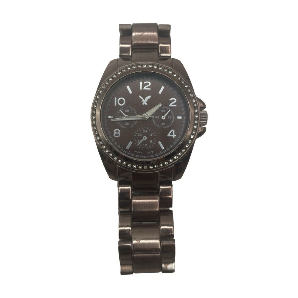 American Eagle Outfitters Womens Bronze Watch Rhinestones 15484 Needs Battery